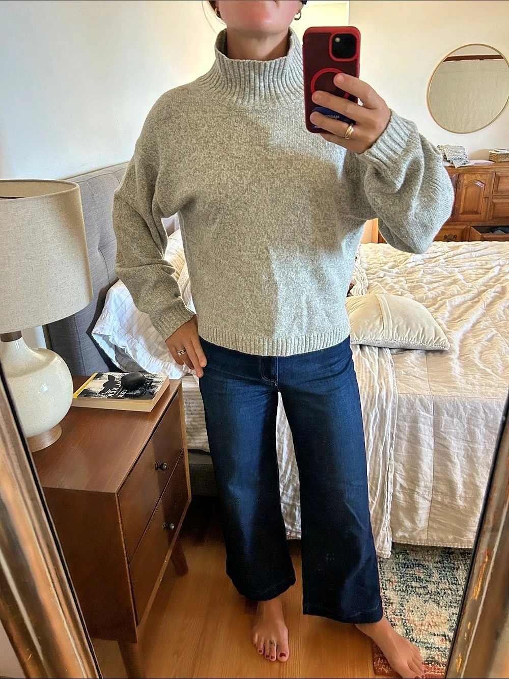 Treasure & Bond Ribbed Turtleneck Sweater in Gray Small Like New